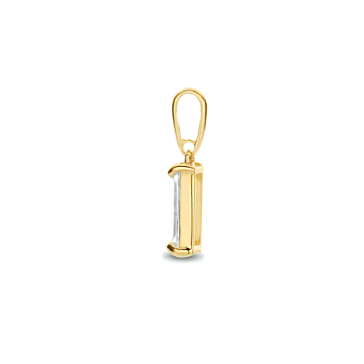 hanger zirkonia 14K geelgoud