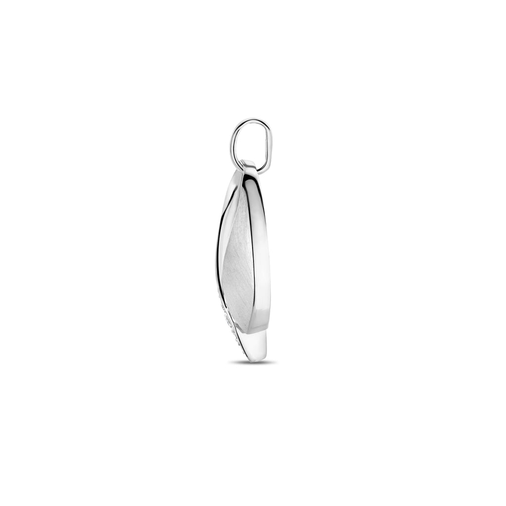 hanger zirkonia poli/mat 22 mm zilver gerhodineerd