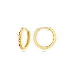 klapoorringen gediamanteerd 14K geelgoud