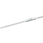 graveerarmband anker plaat 6 mm 19 cm zilver wit
