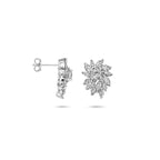 oorknoppen zirkonia 18 mm zilver gerhodineerd