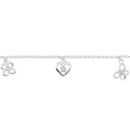 armband bedel assortiment 13 + 2 cm zilver wit