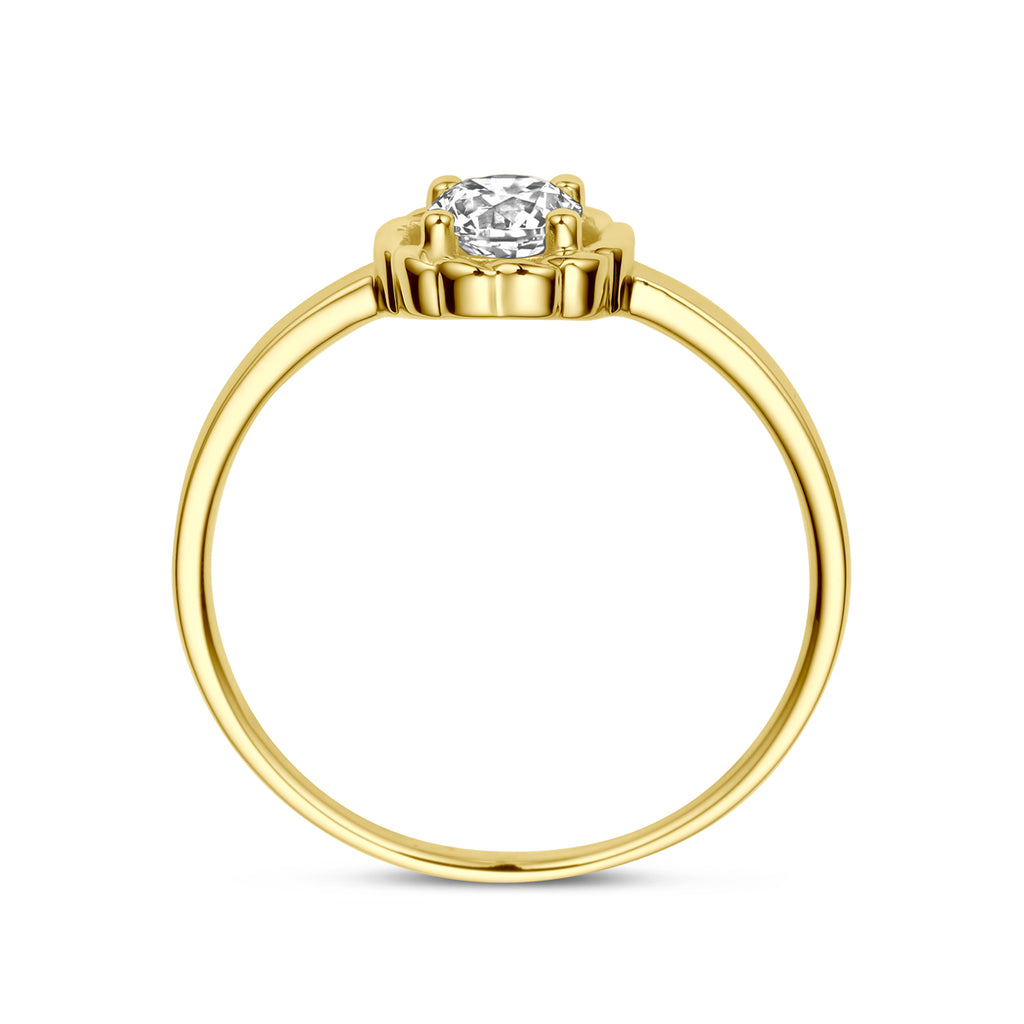 Ring Zirkonia 14K Gelbgold