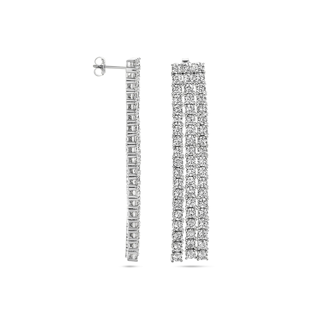 oorhangers zirkonia zilver gerhodineerd
