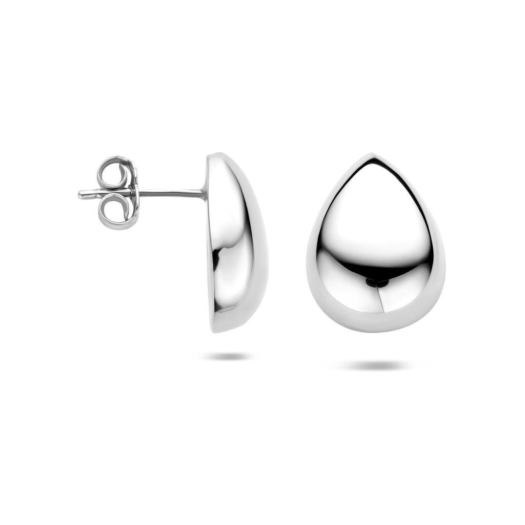 oorknoppen druppel 16 mm zilver gerhodineerd