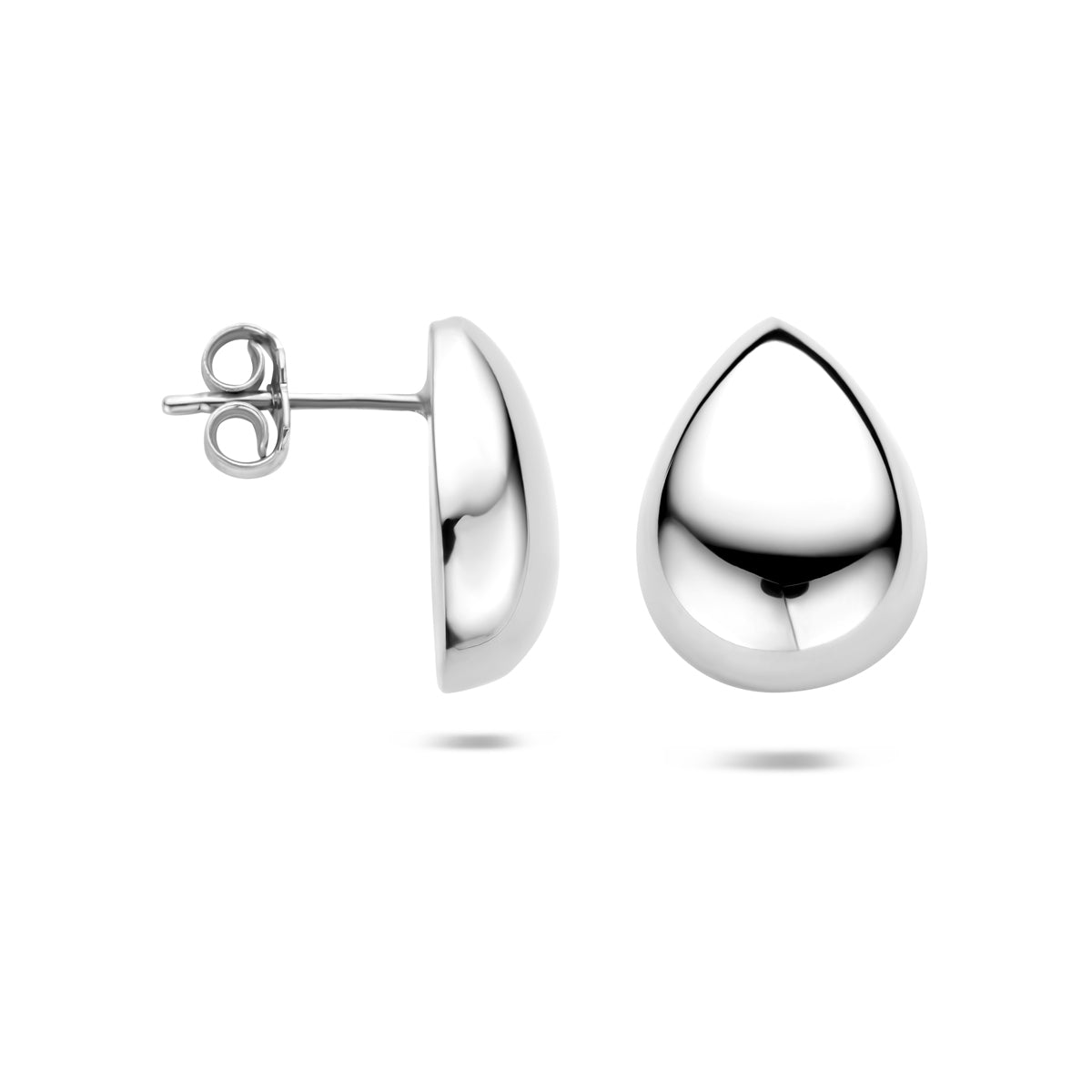 oorknoppen druppel 16 mm zilver gerhodineerd