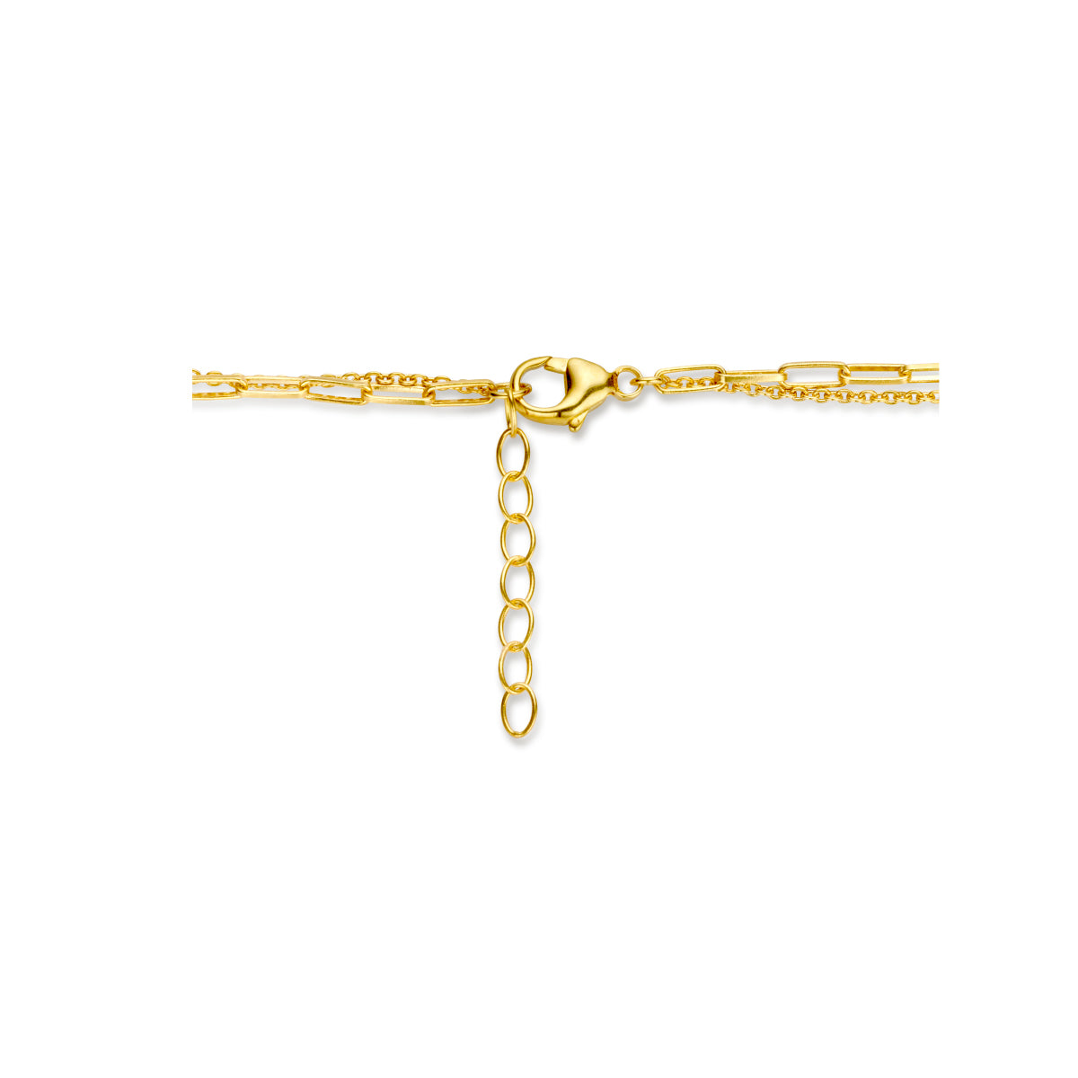 multi-collier Perlen 42 + 3 cm vergoldet (gelb)