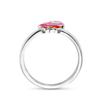 ring cupcake emaille zilver gerhodineerd