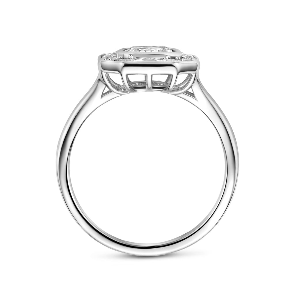 ring zirkonia zilver gerhodineerd