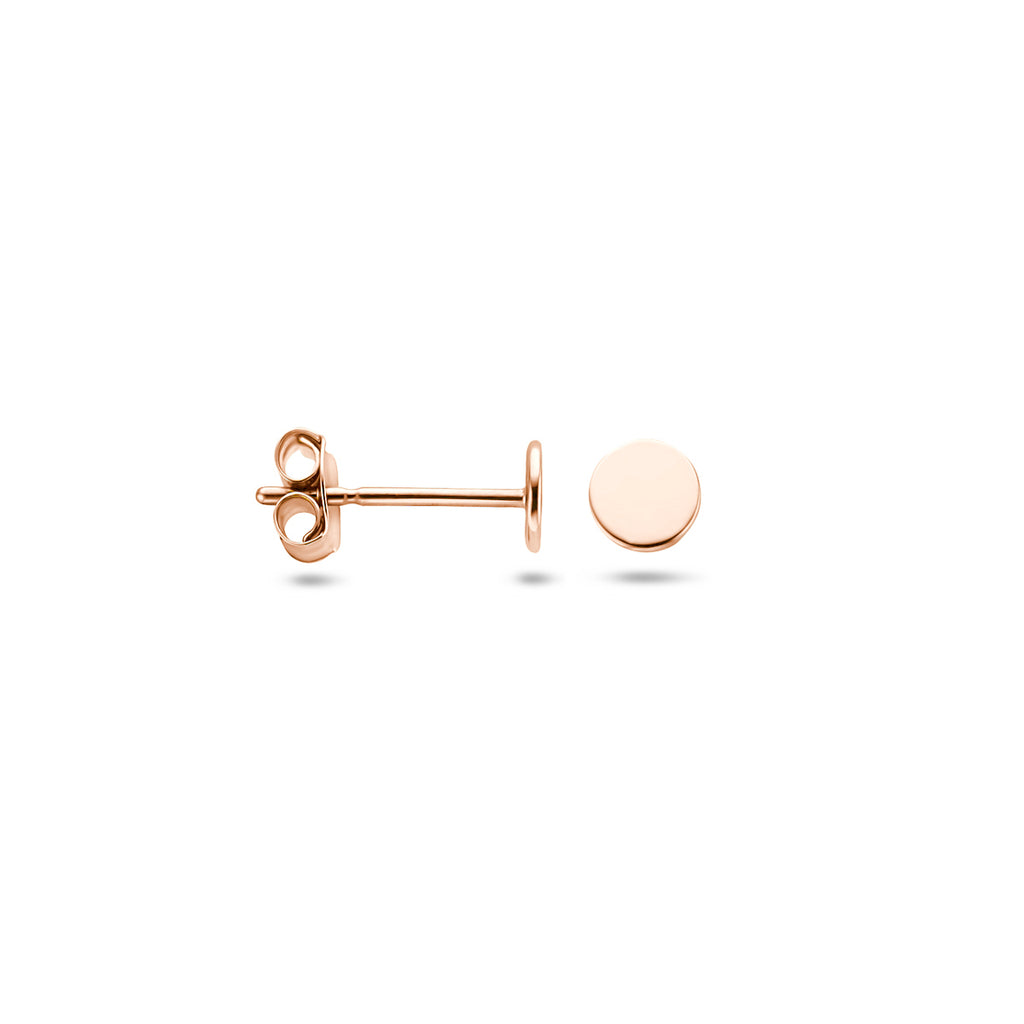 Ohrstecker rund 4 mm 14 K Roségold