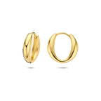 Klappohrringe 14,5 mm 1 Mikron versilbert (gelb)