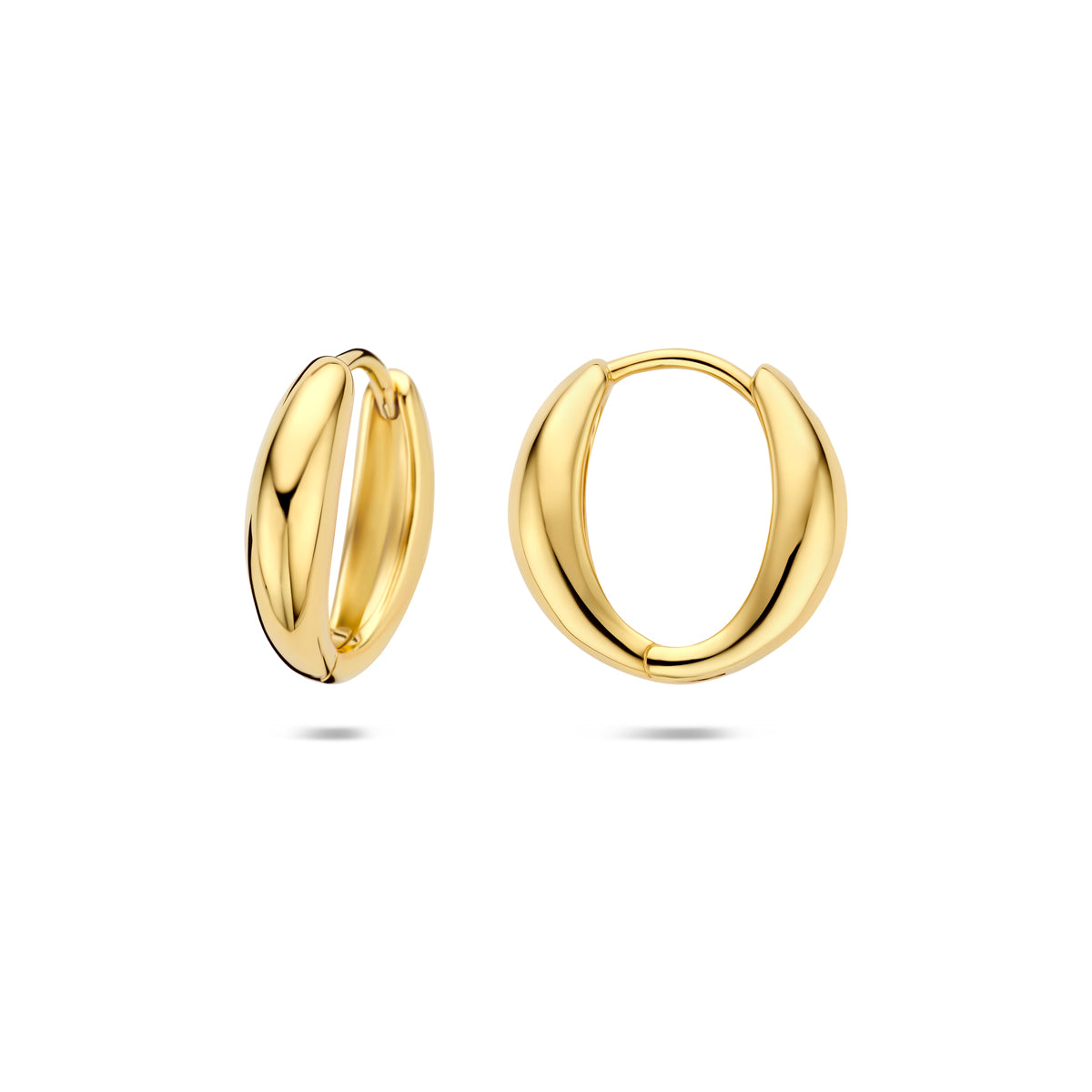 Klappohrringe 14,5 mm 1 Mikron versilbert (gelb)