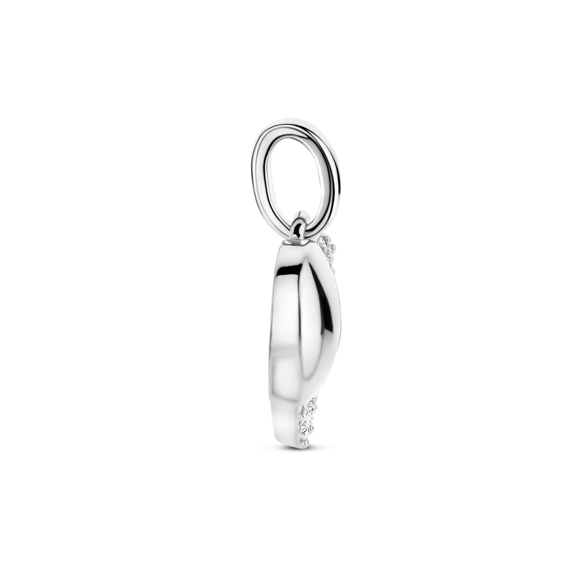 hanger hart zirkonia zilver gerhodineerd
