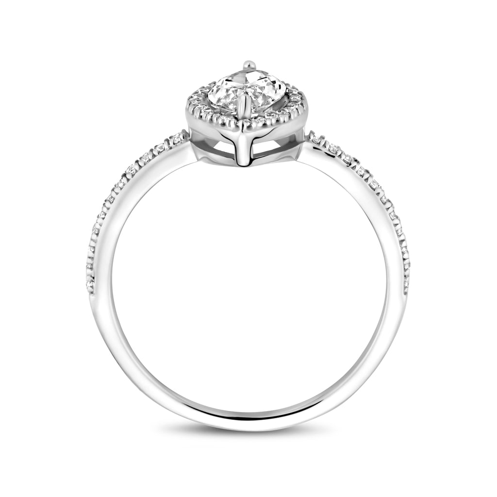 ring zirkonia zilver gerhodineerd