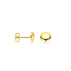 9 Karat Ohrstecker Halb-Kugel 6 mm 9K Gelb