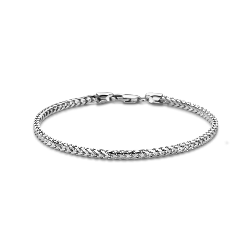 armband vossestaart 2,8 mm zilver gerhodineerd