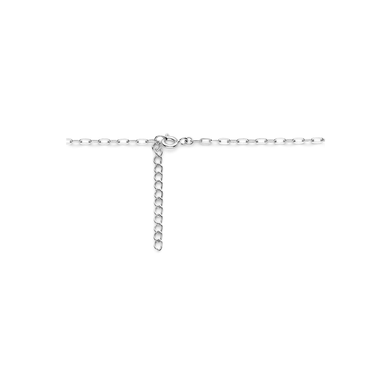 Halskette Herz und Schloss Perlmutt 41 + 4 cm Silber rhodiniert