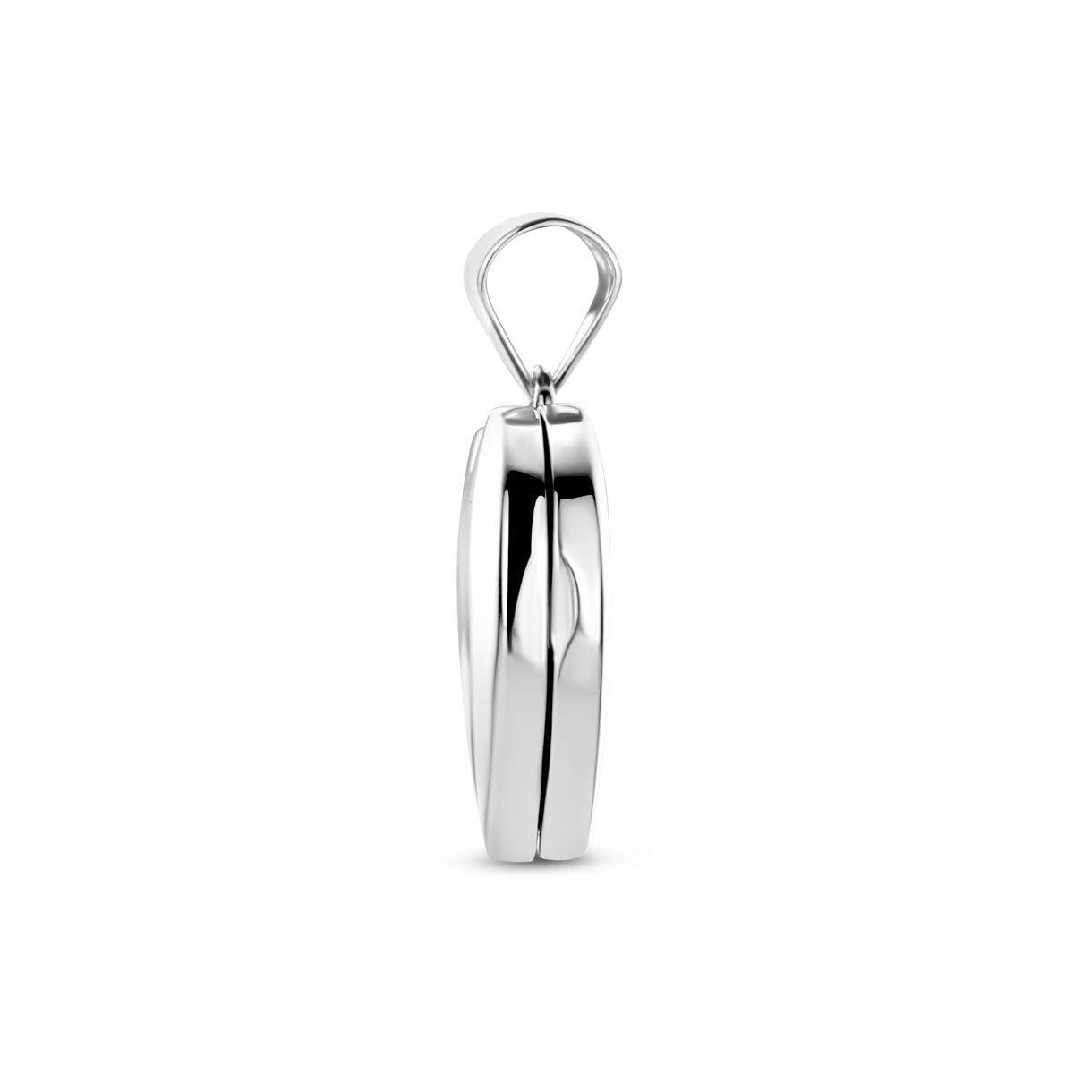 medaillon hart 15,5 mm zilver gerhodineerd