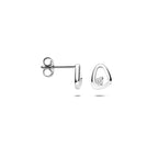 Ohrstecker Zirkonia 7,5 mm Silber rhodiniert