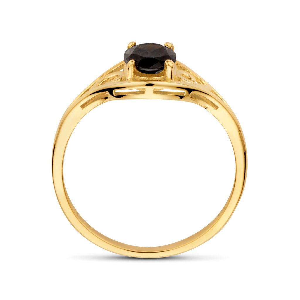 ring onyx 14K geelgoud