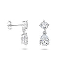 Ohrhänger Zirkonia 18,5 mm Silber rhodiniert