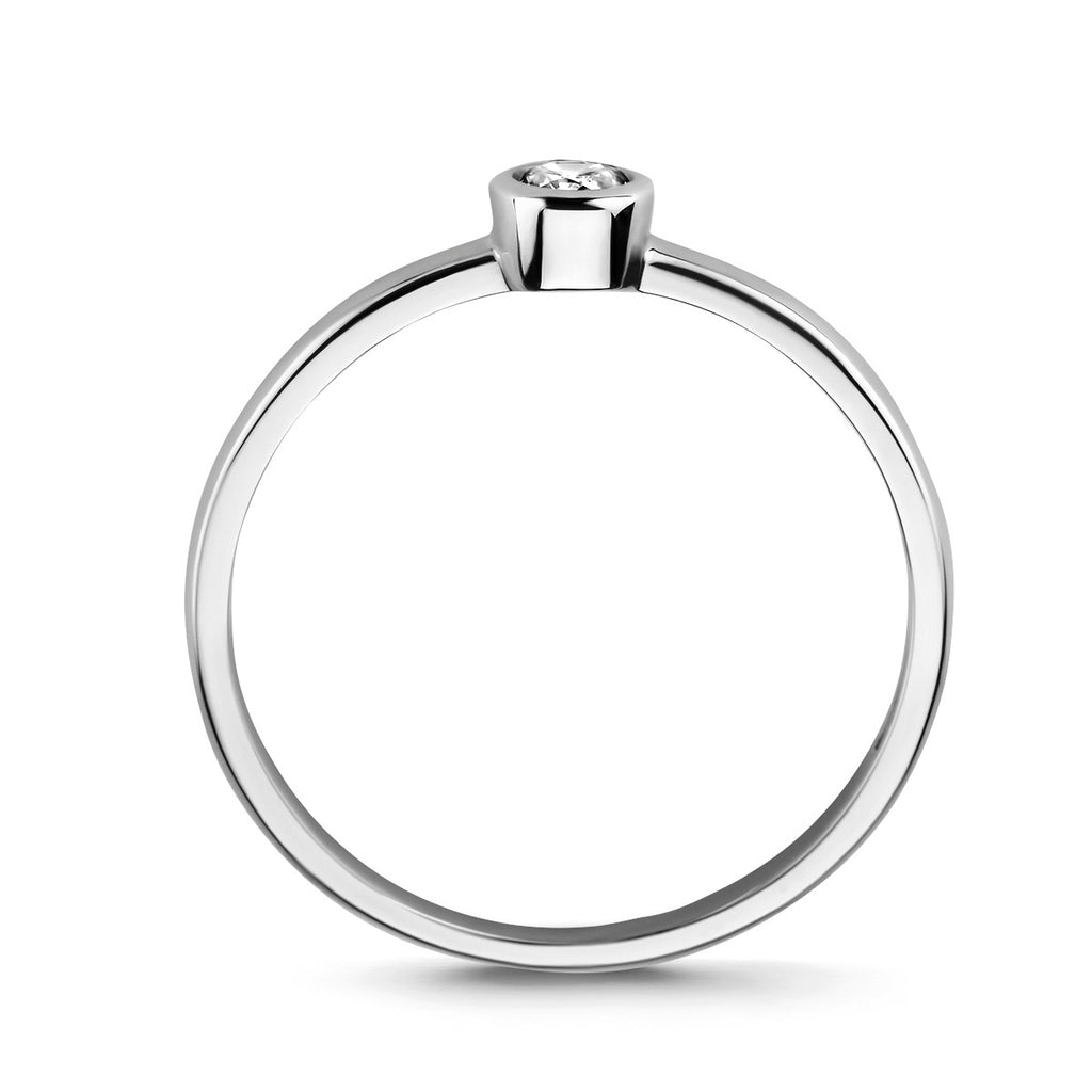 ring zirkonia 14K witgoud