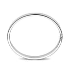 Armreif Scharnier konvexes Rohr 7 x 60 mm Silber rhodiniert