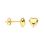oorknoppen hart 14K geelgoud