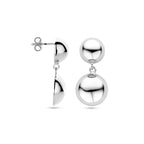 oorhangers half bol 31 mm zilver gerhodineerd