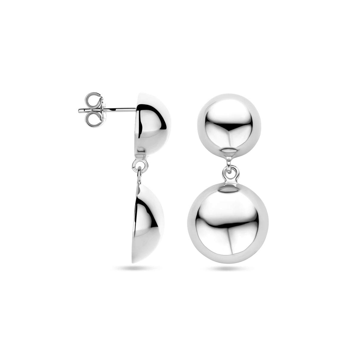 oorhangers half bol 31 mm zilver gerhodineerd