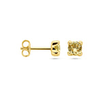oorknoppen synth. peridot 14K geelgoud