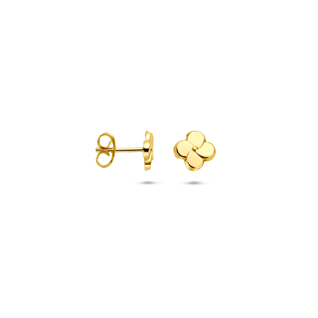 Ohrstecker Blüte 5 mm 14K Gelbgold