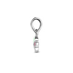 Anhänger Emaille Hundepfote 12 mm Silber rhodiniert