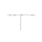 collier parels en bolletjes 6,5 mm 41 + 5 cm zilver gerhodineerd