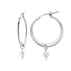 oorhangers synth. parel zilver gerhodineerd