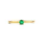 ring met geboortesteen smaragd mei 14K geelgoud