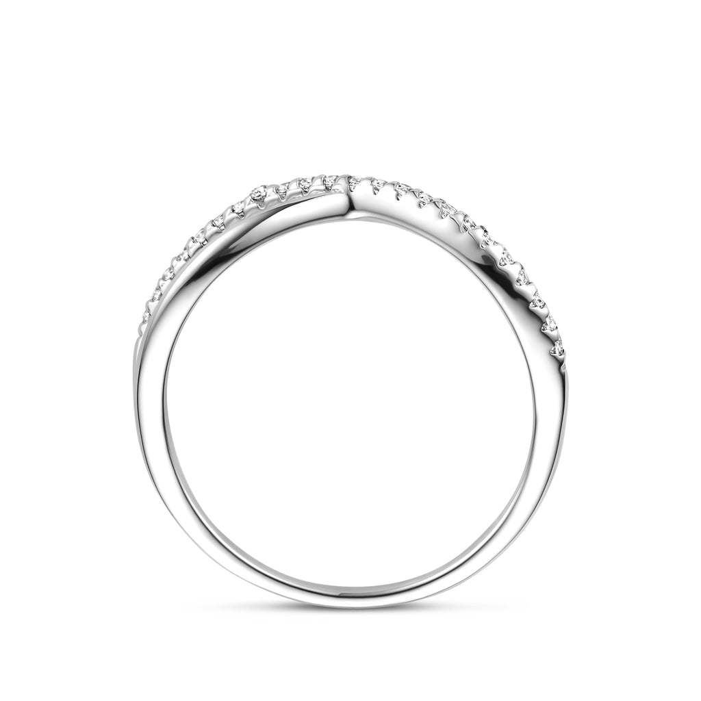 Ring Zirkonia Silber rhodiniert