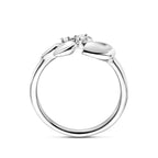 ring zirkonia poli/mat zilver gerhodineerd