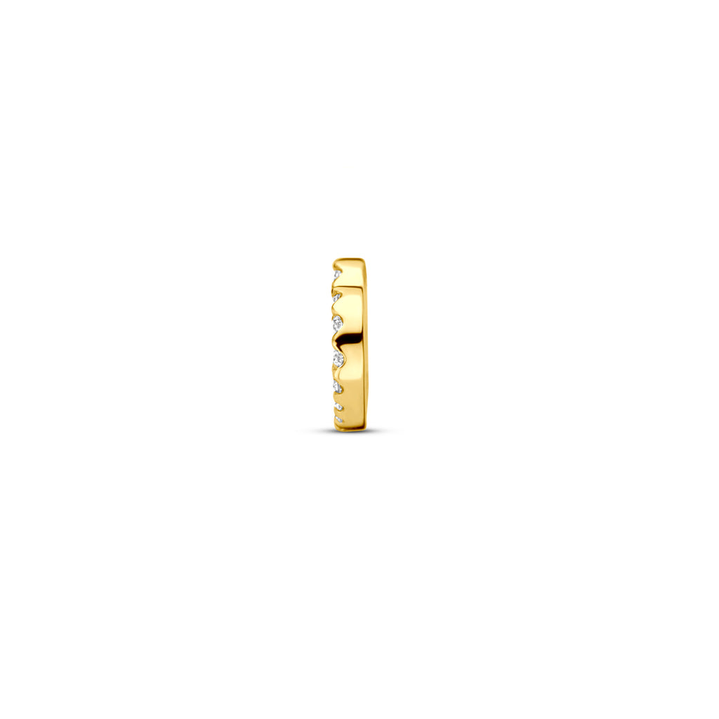 hanger hartje diamant 0.05ct h si 6,5 mm 14K geelgoud
