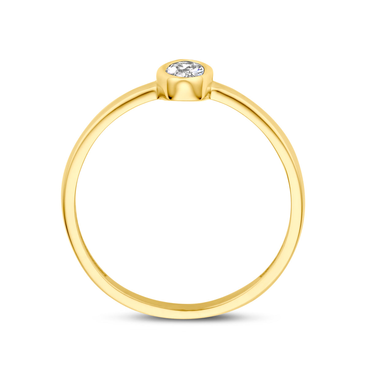 Ring Zirkonia 14K Gelbgold