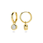 9k Ohrringe Zirkonia 20 mm 9K Gelb