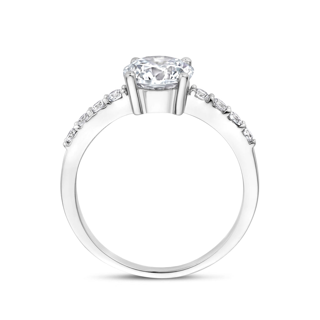 Ring Zirkonia Silber rhodiniert