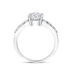 Ring Zirkonia Silber rhodiniert