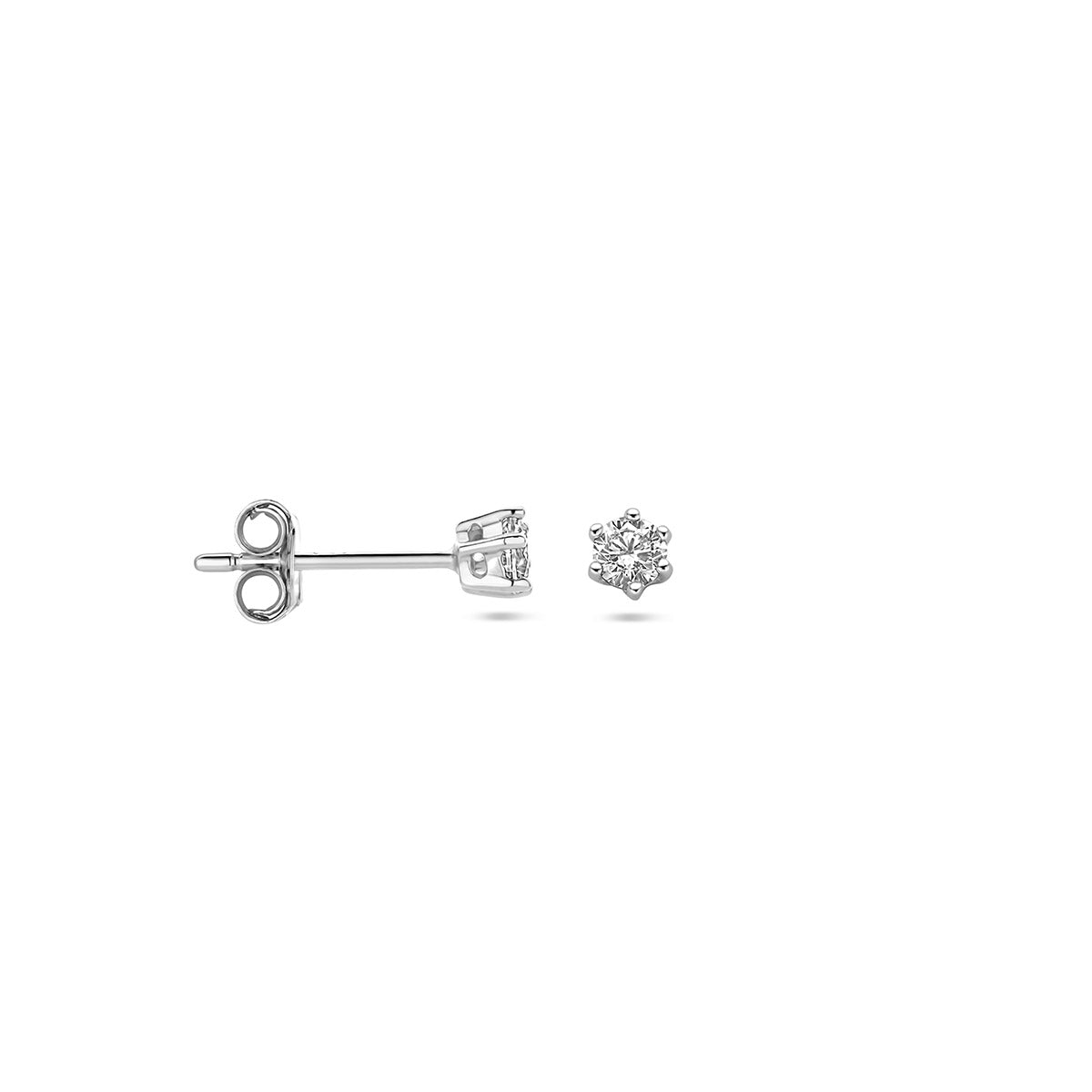 Ohrstecker Zirkonia Silber rhodiniert