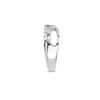 hanger druppel zirkonia 13 mm zilver gerhodineerd