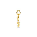 hanger hartje lab grown diamant 0.18ct f vs 11 mm 14K geelgoud