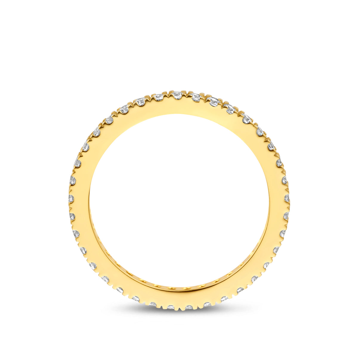 Ring Zirkonia 3 Mikron vergoldet (gelb)