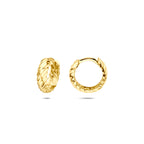 klapoorringen gedraaid buis 3,5 mm 14K geelgoud - gedraaid
