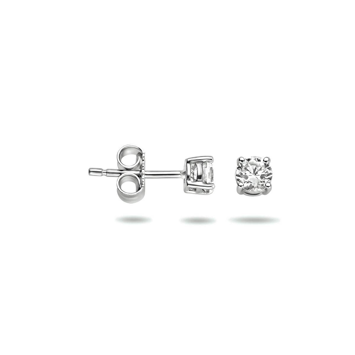 Ohrstecker Zirkonia 14K Weißgold