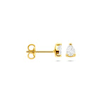 oorknoppen zirkonia 5 mm 14K geelgoud